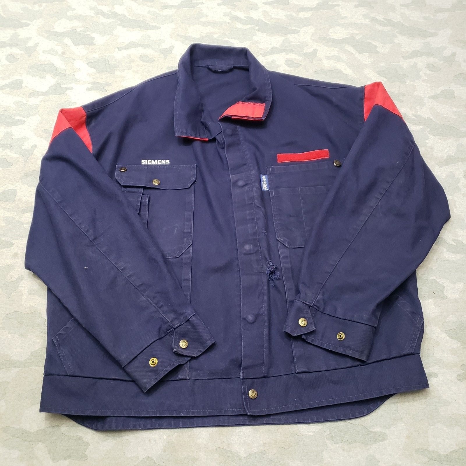 Siemens Working Jacket Mens Xl Blue Pockets Light Arch Ebr